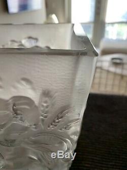 R. Lalique Four Seasons Frosted Art Glass Vase