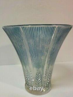 R. Lalique France EPIS 6.5 Vase, Blue Patina / Staining, c. 1930's