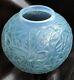 R Lalique'Gui' (Mistletoe) Vase with Blue Patina