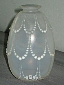 R. Lalique Rene Lalique France Perles Opalescent Vase Circa 1925