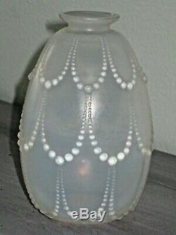 R. Lalique Rene Lalique France Perles Opalescent Vase Circa 1925