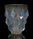 R Lalique Vase Art Deco Rampillon Pattern Opalescent Glass Circa 1930