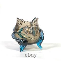 Rare 19th Century Auguste Jean Applied Art Glass Vase Hand Enameled Signed