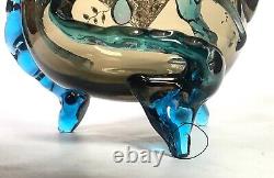 Rare 19th Century Auguste Jean Applied Art Glass Vase Hand Enameled Signed