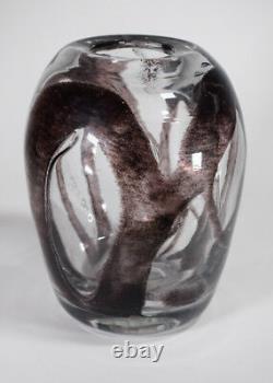 Rare Andre Thuret French Decorated Art Glass Vase