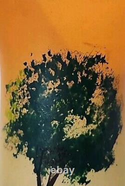 Rare Antique Legras France Enamel Hand Painted Glass Vase C-1900-1920 EUC