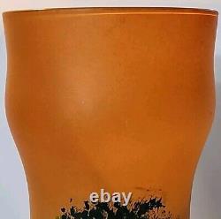 Rare Antique Legras France Enamel Hand Painted Glass Vase C-1900-1920 EUC