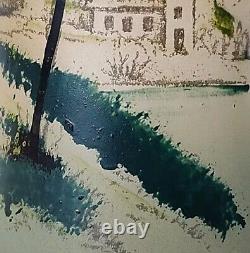 Rare Antique Legras France Enamel Hand Painted Glass Vase C-1900-1920 EUC