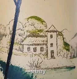 Rare Antique Legras France Enamel Hand Painted Glass Vase C-1900-1920 EUC