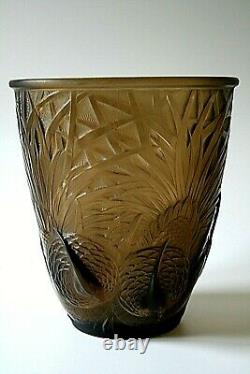 Rare Art Deco Pierre D'avesn Glass Vase