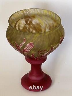 Rare Daum Nancy French Antique Glass Vase Old Moden Art Nouveau Vintage France