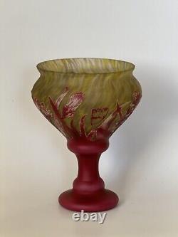 Rare Daum Nancy French Antique Glass Vase Old Moden Art Nouveau Vintage France