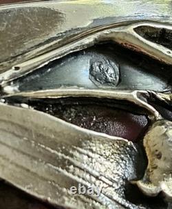 Rare Daum Nancy Martele Two Handled Cup With Lilies of the Valley Silver Mounts