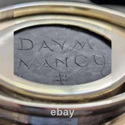 Rare Daum Nancy Martele Two Handled Cup With Lilies of the Valley Silver Mounts