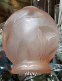 Rare Matte Pink Pierre D'Avesn French Art Deco Les Nenuphars Vase