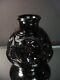 Rare Pierre D'Avesn French Art Deco Black Ebony Incised Gazelle Vase France 1925