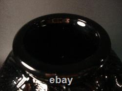 Rare Pierre D'Avesn French Art Deco Black Ebony Les Nenuphars Vase France 1925