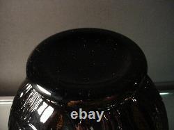 Rare Pierre D'Avesn French Art Deco Black Ebony Les Nenuphars Vase France 1925