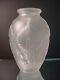 Rare Pierre D'Avesn French Art Deco Satin Clear Incised Calla Lily Vase France