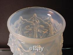 Rare Sabino Art Glass Sculpted Manta Raie Opalescent Vase Art Deco France 1930