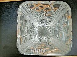 Rare Vintage French Brilliant Cut Crystal Buzzsaw & Pinwheel Vase