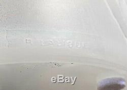 René Lalique Opalescent Blue Laurier Vase Gorgeous Signed R Lalique (Rene)