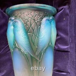 Rene Lalique Opalescent Glass Ceylan Vase 1924 Design