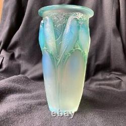 Rene Lalique Opalescent Glass Ceylan Vase 1924 Design