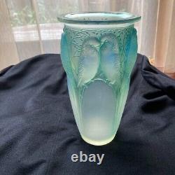 Rene Lalique Opalescent Glass Ceylan Vase 1924 Design