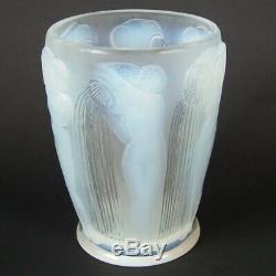 Rene Lalique Opalescent Glass'Danaides' Vase