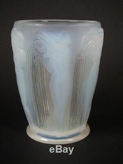 Rene Lalique Opalescent Glass'Danaides' Vase