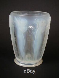 Rene Lalique Opalescent Glass'Danaides' Vase