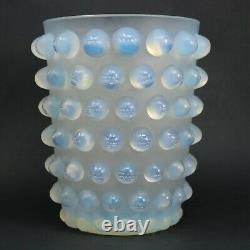 Rene Lalique Opalescent Glass Mossi Vase