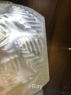 Rene Lalique Ormeaux Clear and Frosted Glass Vase (984) with Provenance