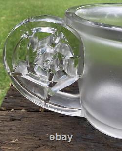 Rene Lalique Vase Pierrefonds Glass 1926 #990 Two Handles Antique France