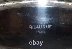 Rene R. Lalique France Signed Terpsichore Nudes Large Heavy Art Glass Vase 1937