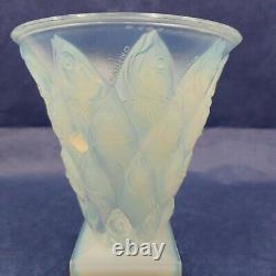 SABINO Paris Fish Poissons Art Opalescent Glass Vase see video