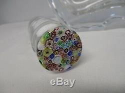 SIGNED BACCARAT OCEANIE CENTERPIECE VASE with MILLEFIORI TOPPER