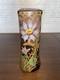 STUNNING ANTIQUE FRENCH MONT JOYE Legras Amethyst Enameled Flower Vase 11H