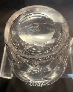 ST. LOUIS France Elegant French Art Glass Crystal 5 1/2 Tall Zig Zag Vase