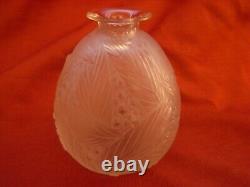 Sabino, French Art Deco Frosted Glass Vase, Mimosa