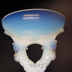 Sabino French Art Deco Opaline Horse Glass Bowl 1930s Signed