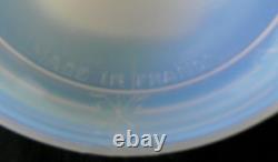 Sabino style blue opalescent LARGE art glass vase Menuet France