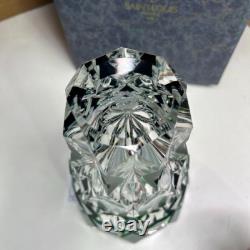 Saint Louis Cut Glass Flower Vase Crystal Green Art Interior Engraved unused