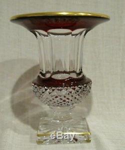 Saint St Louis Ruby Red Versailles Thistle Vase