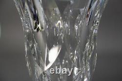 Saint St. Louis Signed Large And Heavy French Cut Crystal Flower Vase 9 High