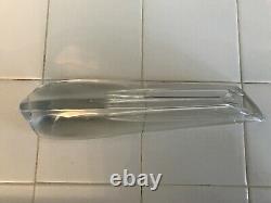Signed BACCARAT Crystal Glass Large Size 13-inch Triangular Giverny ROSE VASE