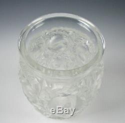 Signed Lalique Bagatelle Frosted Art Glass Vase with Birds