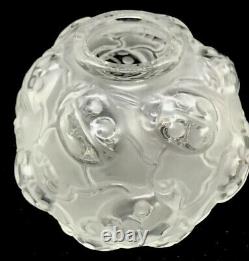 Signed Lalique France Ladybug Frosted Crystal Art Vase Stunning, Rare