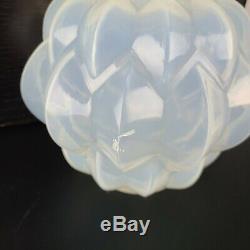 Signed Rene Lalique Nivernais Art Deco Opalescent Glass Vase No 1005 Circa 1927